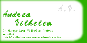 andrea vilhelem business card